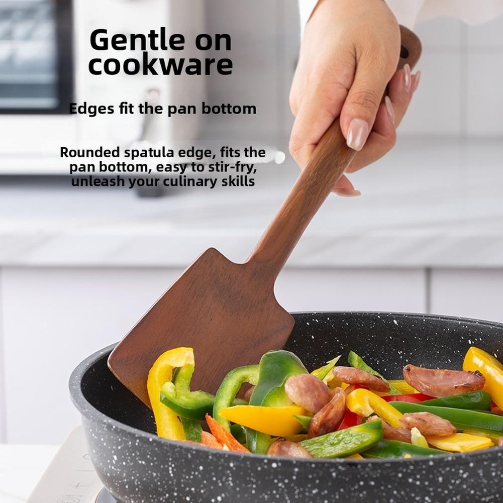 Acacia Wood Spatula for For home Kitchen Use 34.8 x 8.8 cm Heat Resistant Wooden Cooking Utensil with Smooth Edges