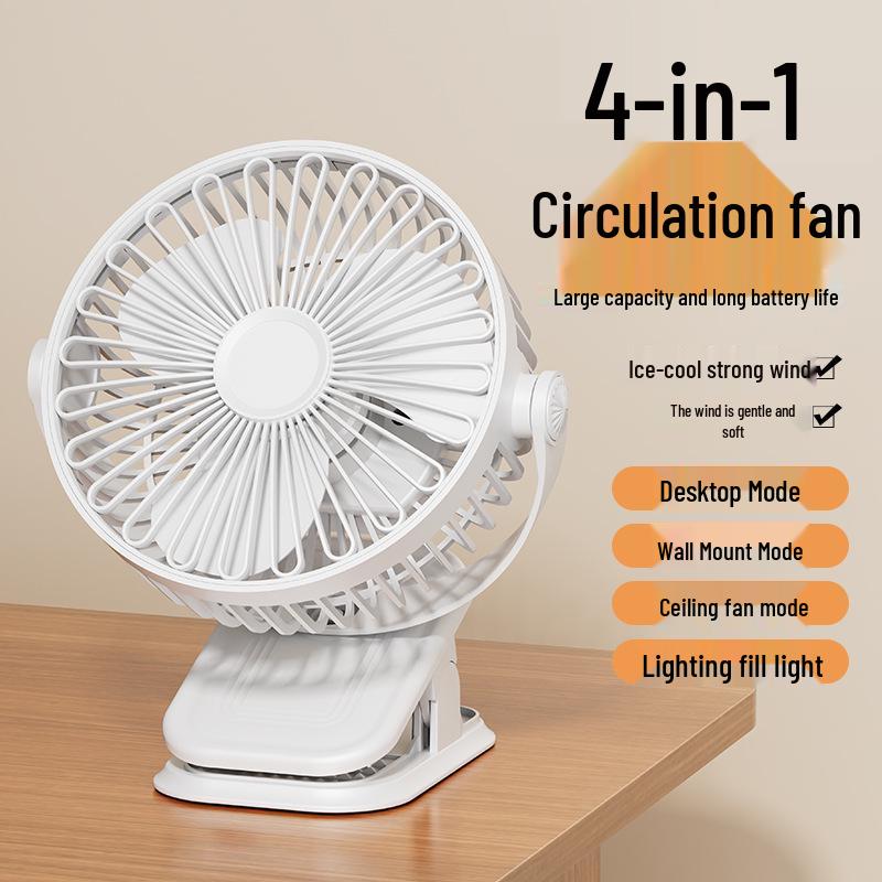 Ultra-Quiet USB Rechargeable Mini Bedside Fan with Long Battery Life