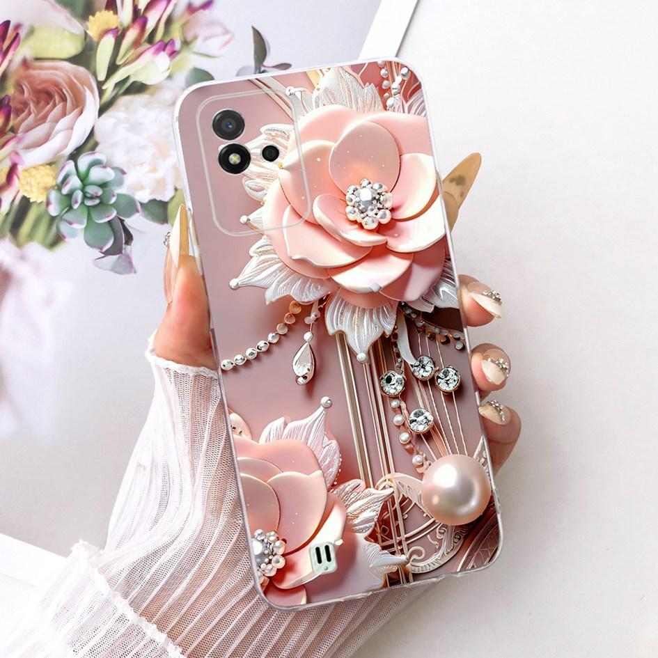 For Realme Narzo 50i Case RMX3235 Fashion Butterfly Soft Clear Silicone Protect Cover For Realme Narzo 50A RMX3430 Narzo50A Capa
