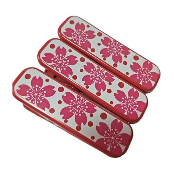 Suyika Set of 3 Cherry Blossom Viewing, Kimono Handy Clip, Dressing Accessory, Collar Clip, Japanese Style, Yukata, Kimono Clip, Collar Clip, Handy
