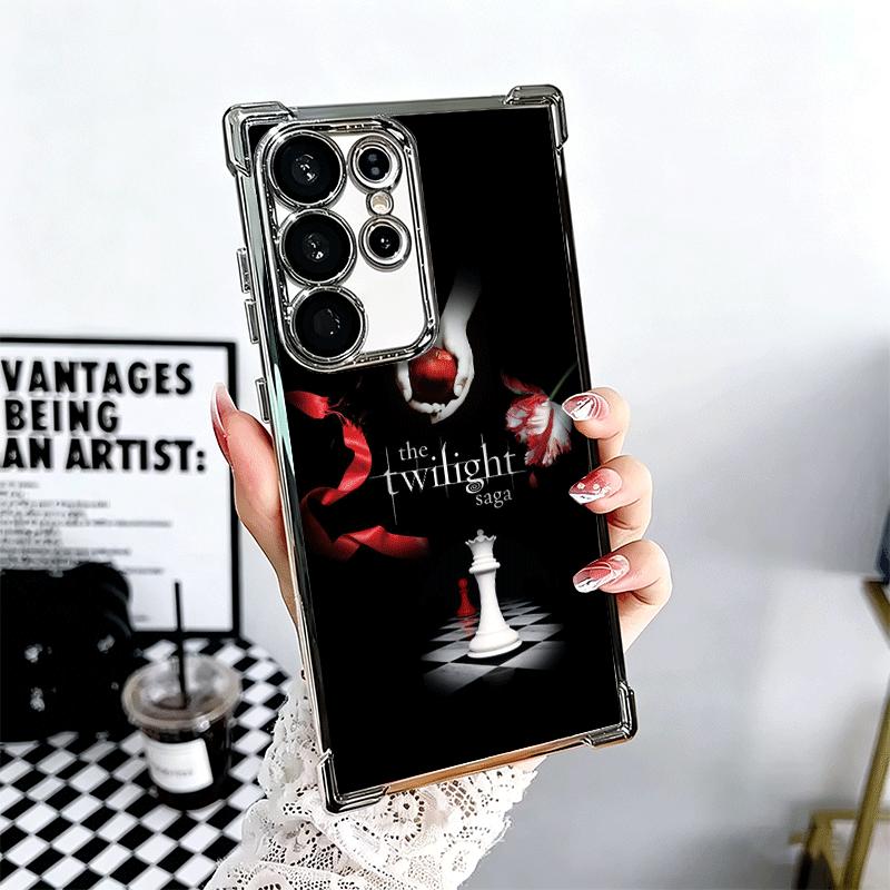 Twilight Saga Edward Plating Phone Case For Samsung Galaxy S24 S25 FE S26 Edge S23 Ultra S22 S21 Plus S20 Anti-Fall Airabag Cove