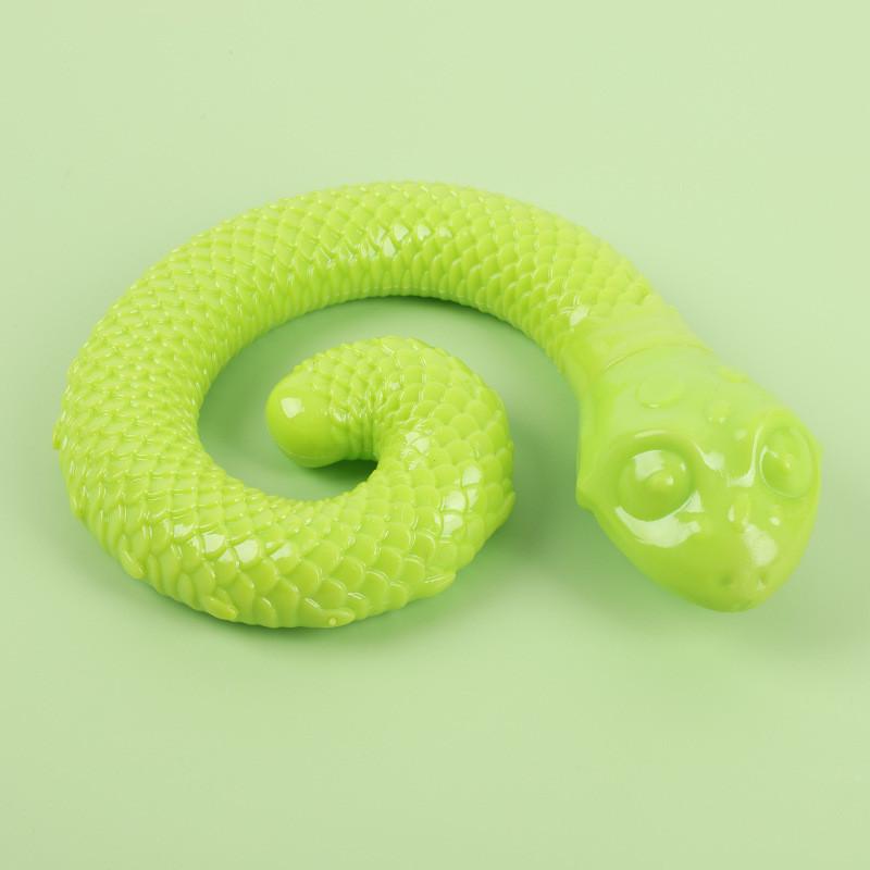 Pet Chew Toy Silicone Snake With Sound For Cats Dogs Training And Enrichment