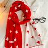 Cute little star scarf women's autumn and winter warm and cold-proof thickened imitation cashmere versatile Korean version of age-reducing knitted sca