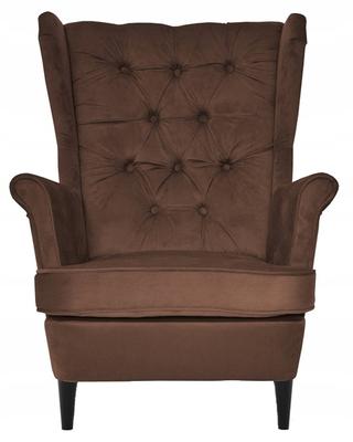 Gaja Scandinavian Family Furniture Wing Chair, Brown, Chocolate, Beige