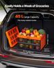 Plastic Collapsible Storage Bins, 45L 6 Packs, Stackable Folding Storage Crates with Handles, Holds 15 kg Per Bin, Foldable Heavy Duty Containers,