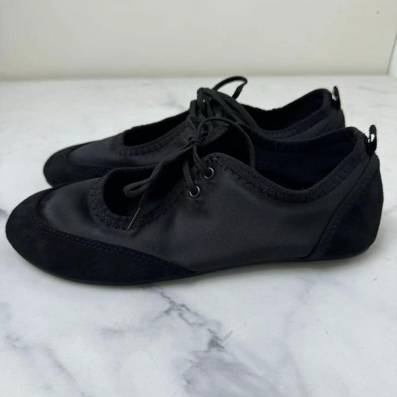 Fashion Soft Leather Casual Women Ballet Flats Lace Up Fashion Design White Black Female Mary Jane Shoes New 2024 Autumn Footwear