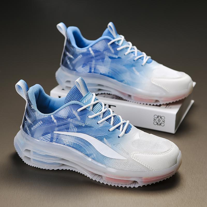 

Мужские кроссовки для бега на открытом воздухе, повседневные, плоские, сетчатые, 2025, новые, роскошные, дизайнерские, модные, прогулочные, летние, модные кроссовки для мужчин 36 синий