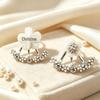 Daisy Crystal Chamomile Flower Stud Earrings for Women - Korean Style Sweet Drop Accessories