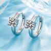 925 Sterling Silver Stylish Simple Classic Four-claw Earrings Stylish Commuter Birthday Party Anniversary Gift