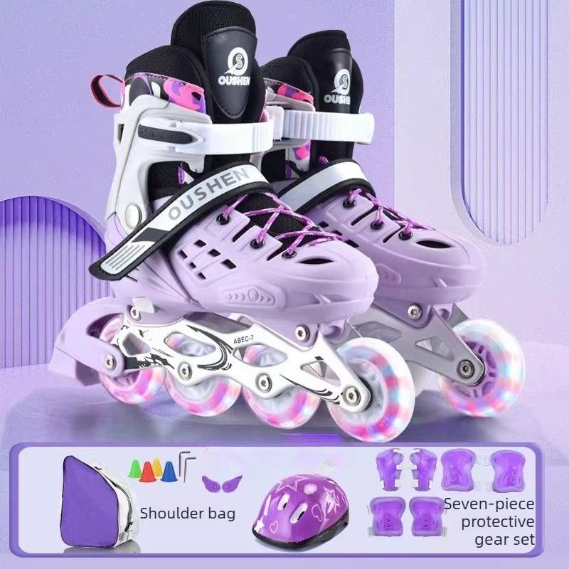 Adjustable Size Hard Shell Ice Skates for Adults and Women, Roller Skates for Boys and Students, Beginner Set for Ice Skating and Roller Skating