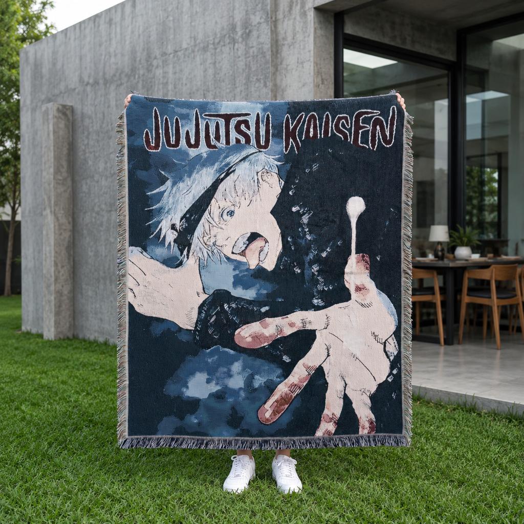Custom Size Anime Woven Blanket Soft Home Cover Blanket for Couch Bed and Chair