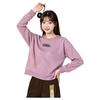 adidas Women's Crewneck Pullover Hoodie Purple Casual Sportswear