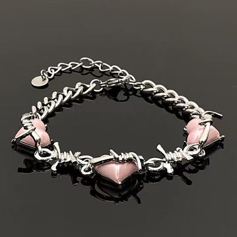 

Милое классное Y2K розовое ожерелье с сердцем в виде шипов 2023 года, корейские цепочки с шипами, ошейник для женщин, женские украшения для вечеринок, подарок