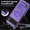 For Google Pixel 9 Pro XL Case Compatible with MagSafe Kickstand Leather Phone Back Cover
