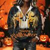 Women's Long Sleeve Halloween Print Hoodie Pullover with Casual Top