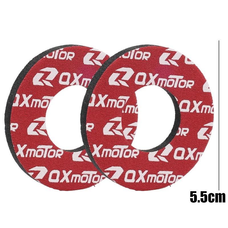 

2PCS Motorcycle Grip Donuts Wear-resistant Anti-Blister Rings Dirt Bike Handguards for Thumb Protection Vibration Accessories червоний