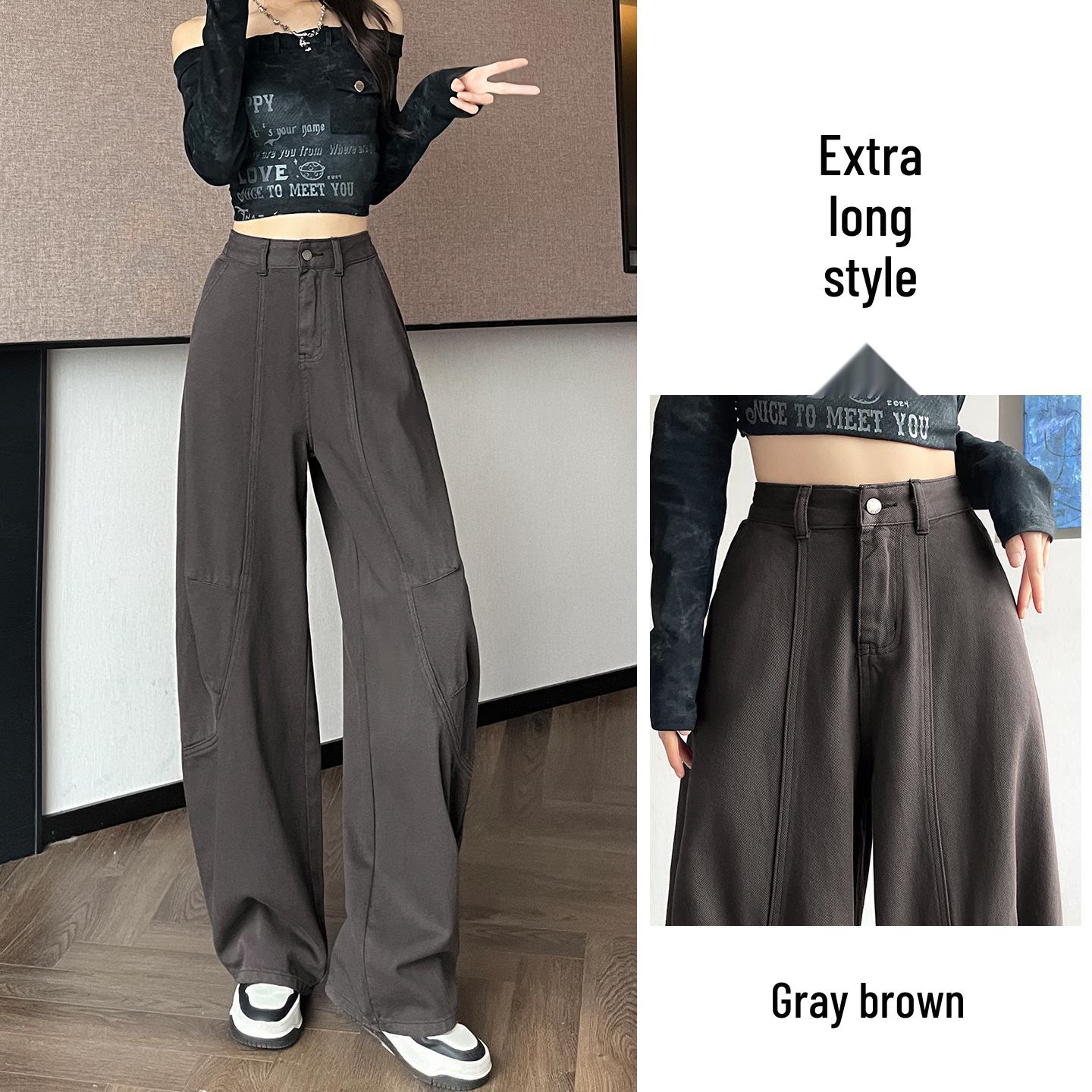 

Women s Winter Plus Velvet Retro Curved Blade Jeans - Flaw-Hiding Loose Fit High Street Scythe Pants XXL