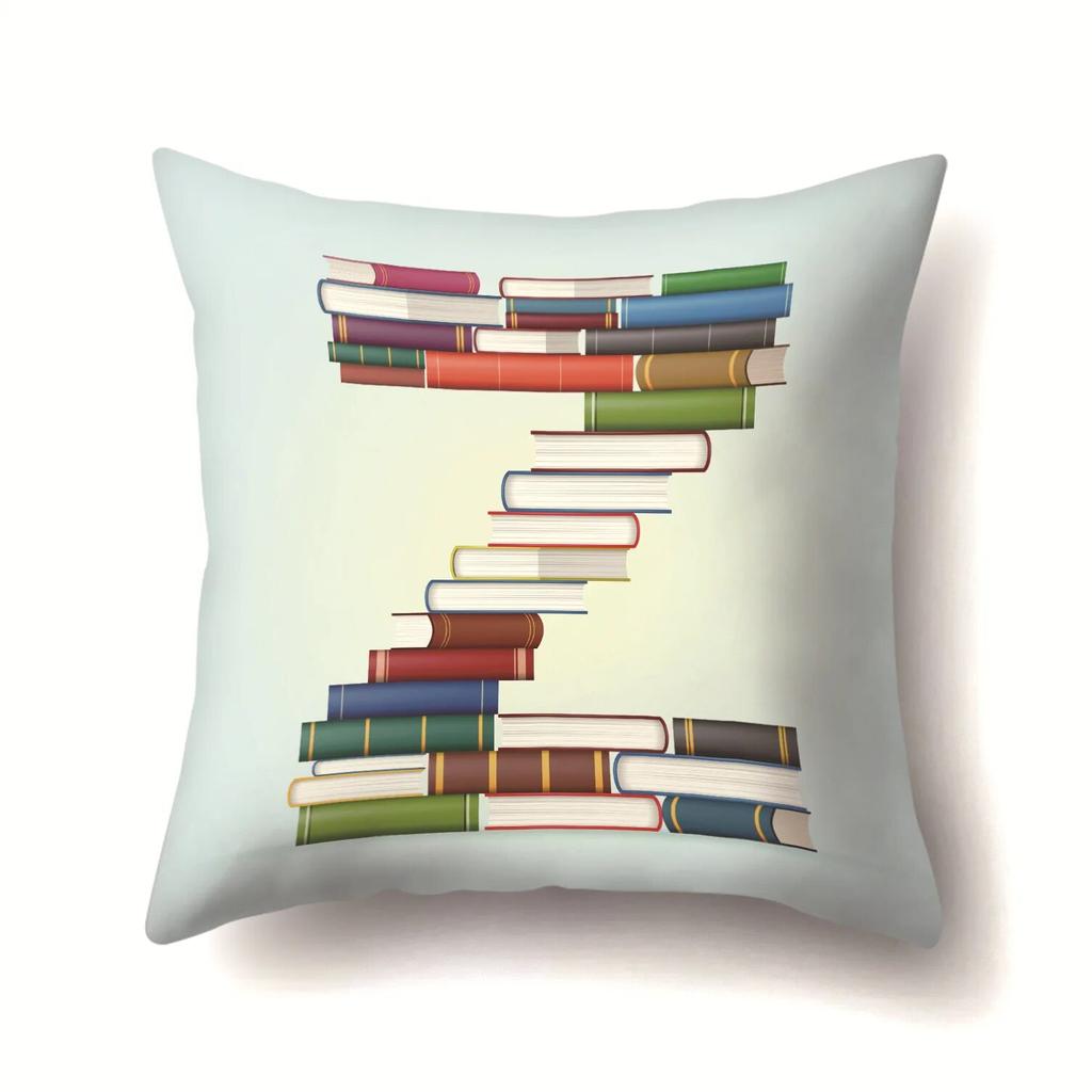 Bedroom Living Room Sofa Pillow Library Cushion Cover Creative English Alphabet Pillowcase