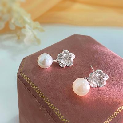 Sanfte Blumen-Perlen-Ohrringe für Damen mit hochwertigem, exquisitem Temperament-Design