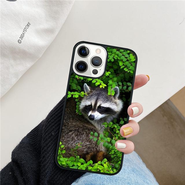 Kawaii Baby Raccoons Racoons Coque Shell For iPhone 17 Air 15 16 14 13 12 Pro Max 11 Pro Max Plus Phone Case Cover