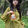 Color-blocked Mini Backpack Coin Purse Colorful Canvas Coin Bag Earphone Storage Bag  Daily