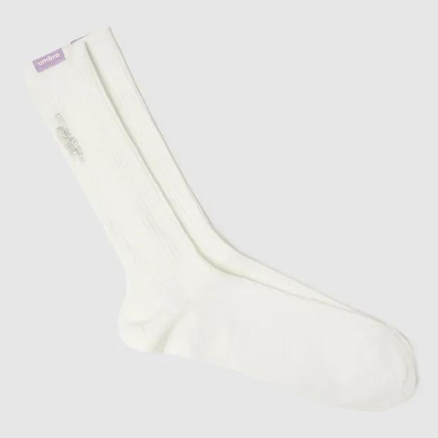 Light Breeze Women's Crew Long Socks White (UQ223CSC63)