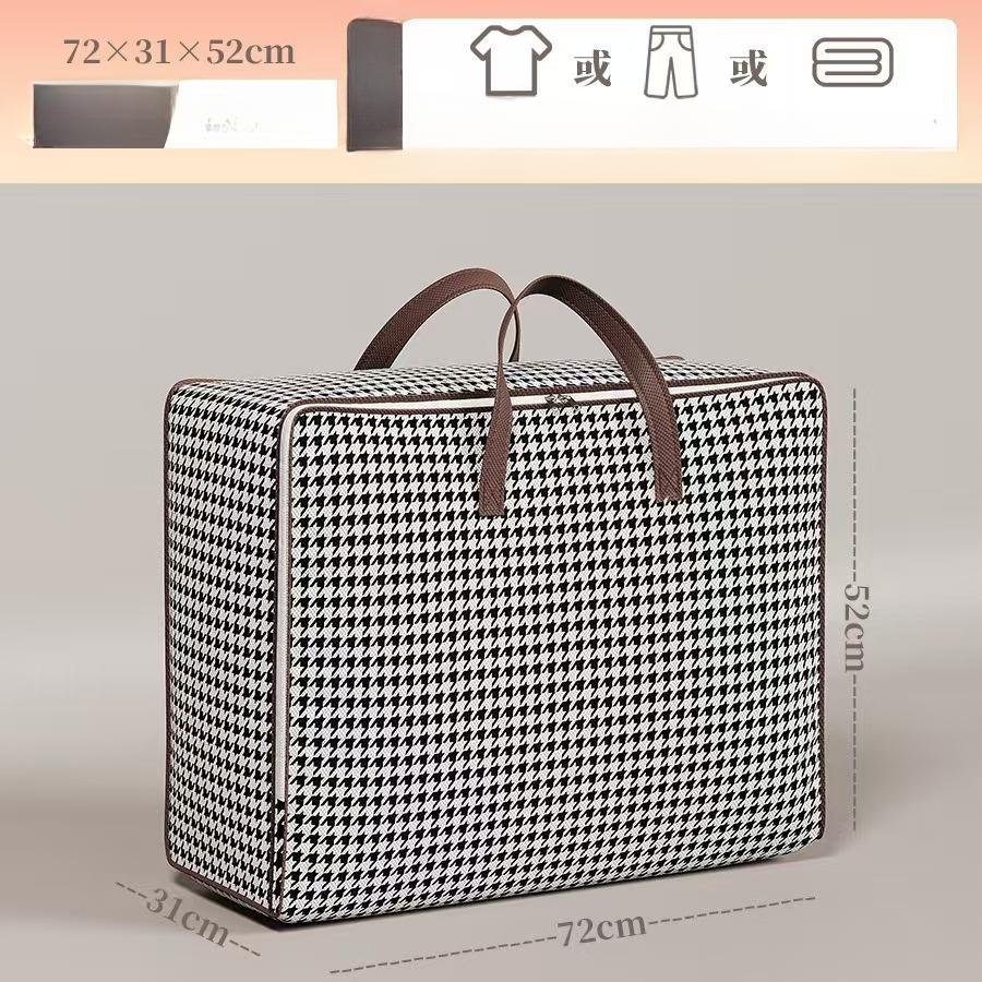 

Большие водонепроницаемые сумки для хранения одежды и дорожные сумки с узором «гусиная лапка» и прочными ручками