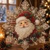 5D DIY Diamond Painting Santa Claus Snowflake Acrylic Hanging Ornament Christmas Window Home Decor Art Craft Kit Xmas Holiday