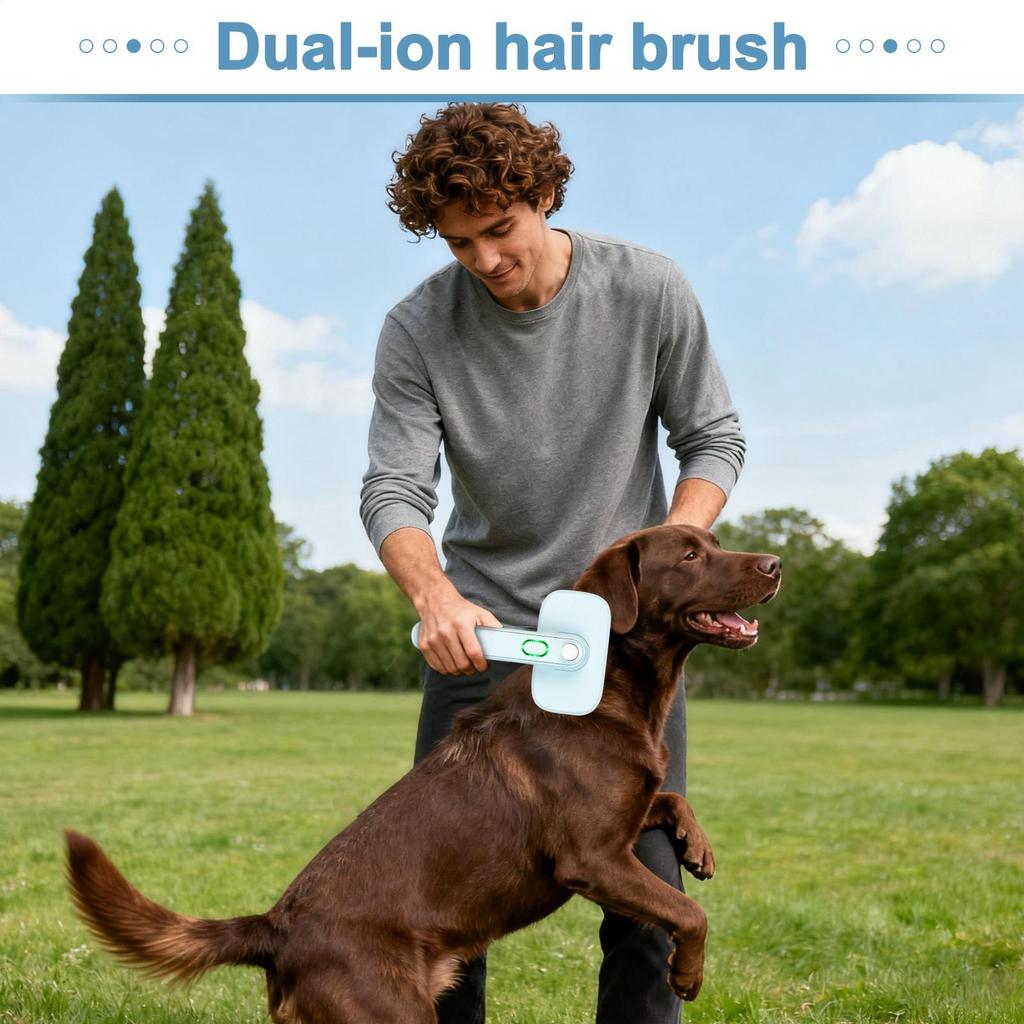 Self Cleaning Shedding Brush Dog Grooming Brush For Shedding Anti-Static Skin Friendly Cat Pet Hair Removal Tool For Loose