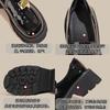 Leather small leather shoes women's spring new retro British rough heel single shoes large size -4