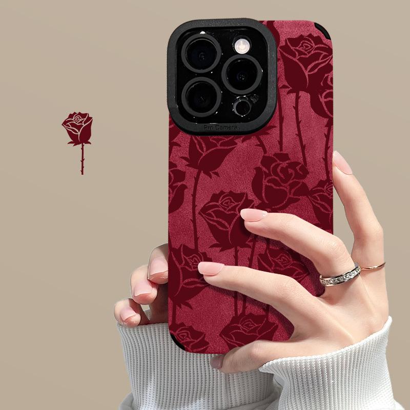 

Браслет «Шиповник» Подходит для чехла для мобильного телефона Apple 16promax 15 Мех 14 Изысканное отверстие Силикон 13 Противоударный 12 Honor 90