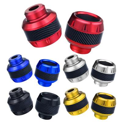 2 pièces Coupe Anti-chute Moto Alliage d'Aluminium Couvercle Fourche Avant Moto Cadre de Fourche Avant Roue Tampons de Protection Anti-chute Glissières