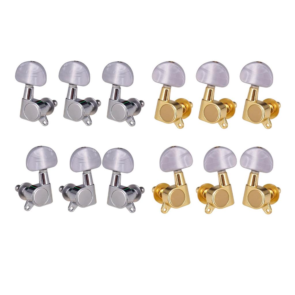 6x Guitar String Tuning Pegs Tuning Machines Grover, Metal, Guitar Tuner Machine Heads for Acoustic Guitars