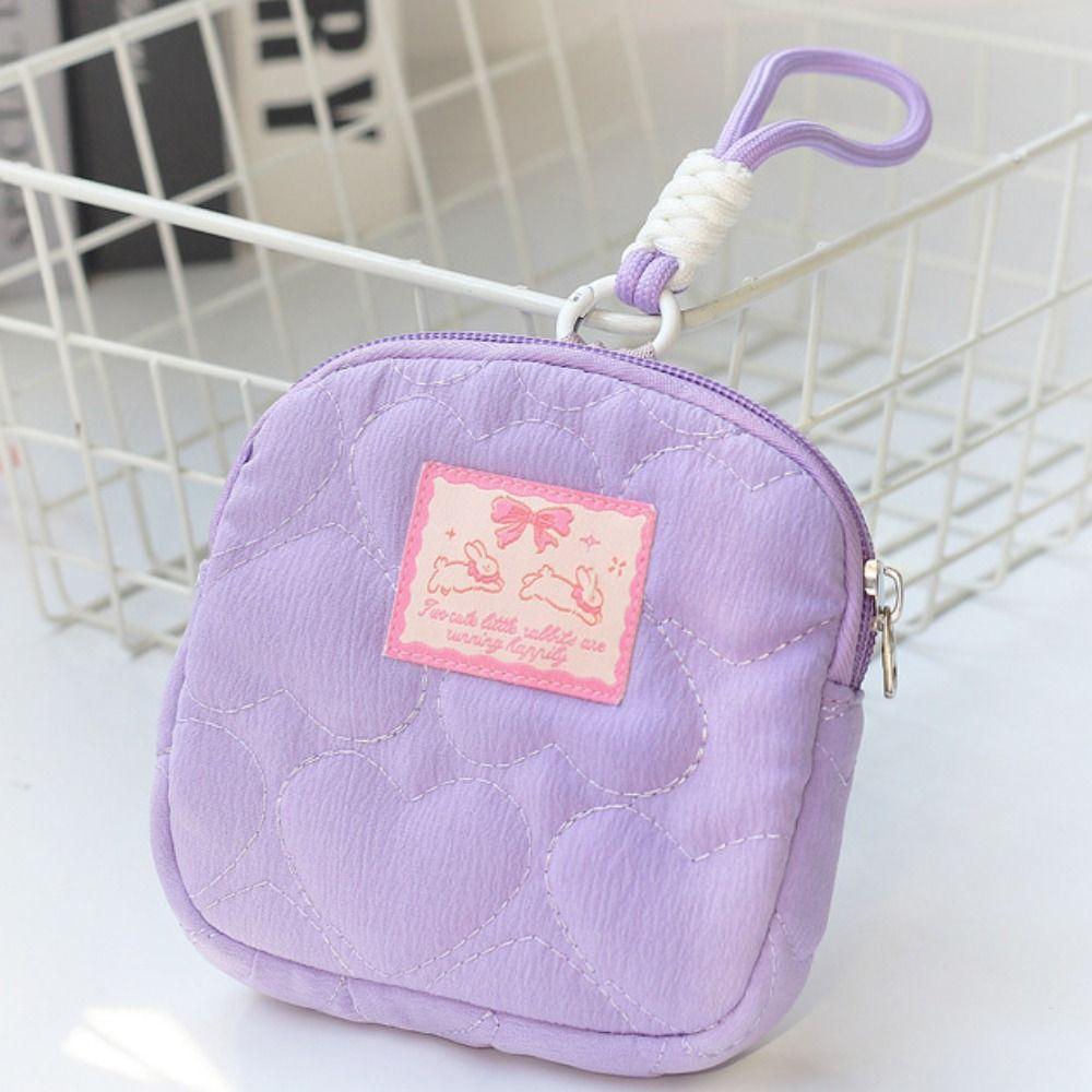 Small Wallet Fresh Rabbit  Coin Purse Love Cosmetic Bag Sweet Small Wrist Bag  Decoration