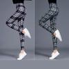 Women Sexy Pants Push Up Leggings Fashion Fitness Leggins Plus Size High Waist Trousers Plaid Leggings
