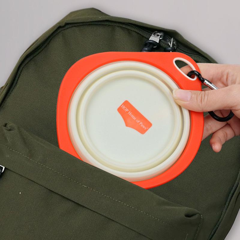 Collapsible Dog Bowl Silicone Dog Food Container Health And Safety Pet Travel Drinking Bowl Feeding Plate