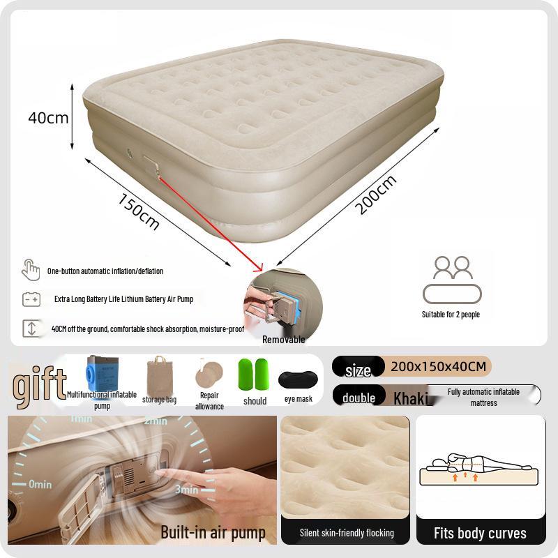 Portable Automatic Inflatable Camping Mattress and Sleeping Pad