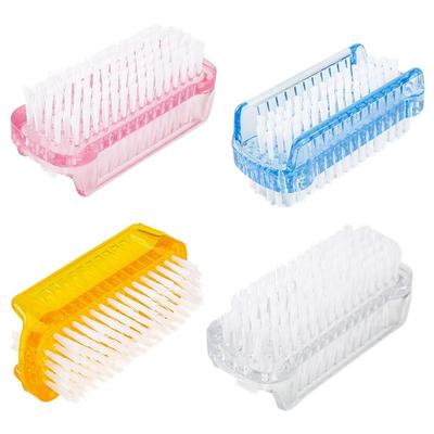 10/20/30/50Pcs Kunststoff Nagel Staub Pulver Reinigung Pinsel Doppelseitige Hand Fingernagel Zehen Schrubben pinsel Reiniger Pediküre Peeling