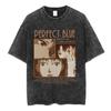 Camiseta Gráfica Vintage Lavada Anime Perfect Blue Mima Kirigoe Ropa para Hombres Mujeres Moda Harajuku Cuello Redondo Manga Corta Camiseta