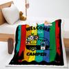 Blanket Camper Rv Striped Digital Printed Lamb Fleece Crystal Fleece Blanket