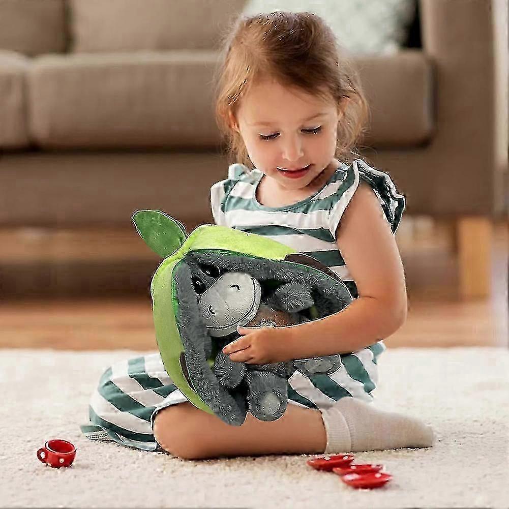 Stress-Relieving Plush Breathing Animal with Music & Light - Ideal Companion for Anxiety & Sleep Aid