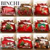3D Christmas Quilt Cover Bedding Set Duvet Comforter Pillow Case Bed Linens Twin Queen King Double Full Single 3PCS 2PCS Bedroom