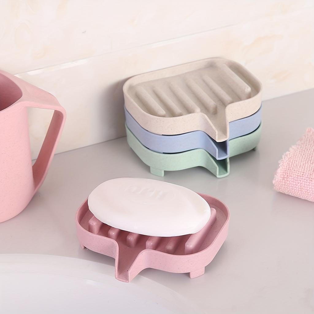 Creative Drainage Soap Dish Plastic Soap Holder with Waterproof Drainage Hole for Bathroom, Soap Storage Box, Bathroom Accessory, Soap Holder