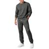 Men's Fall Winter Crewneck Sweatshirt and Sweatpants Set Color Athletic Tracksuit for Gym and Casual Wear