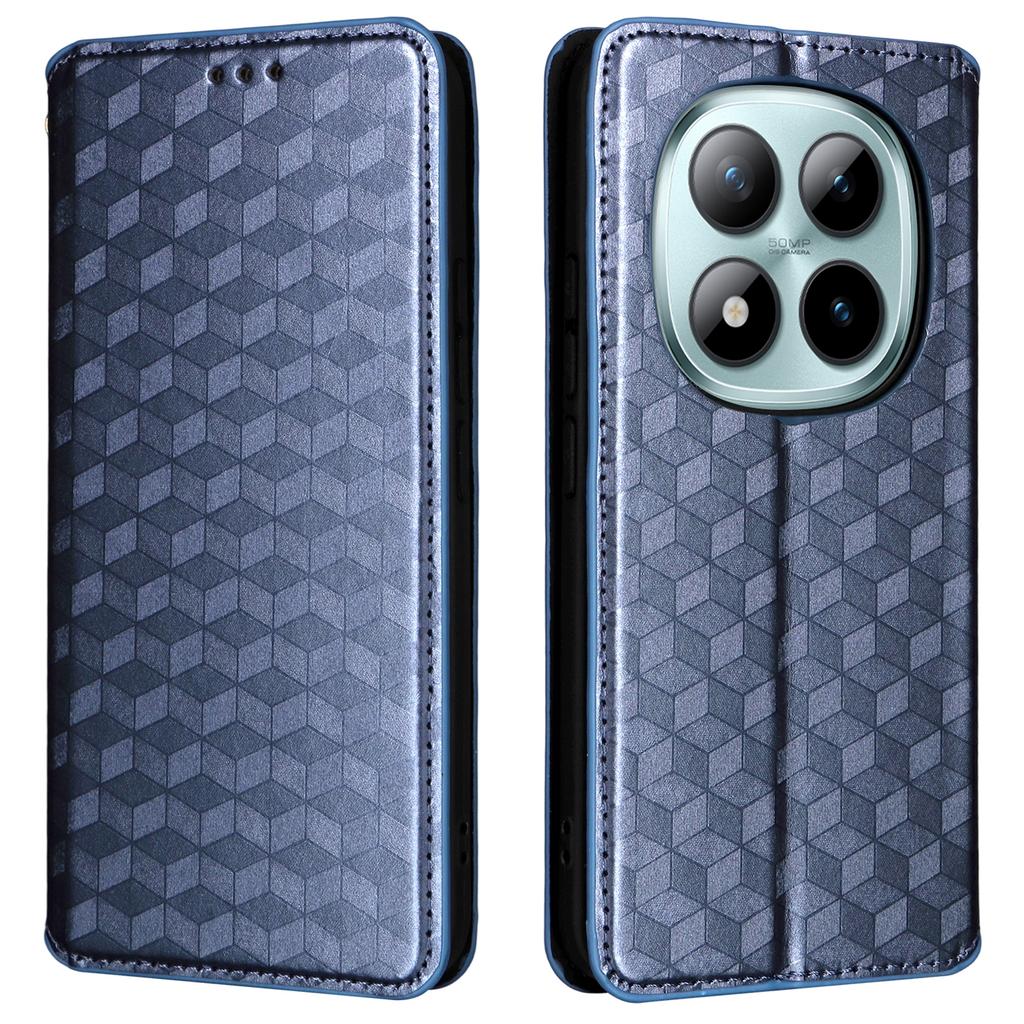 Dla Xiaomi Poco M8 Pro 5G/Redmi Note 15 Pro+ 5G (Światowy) Etui Portfel Romb Wytłaczana Skóra Pokrowiec na Telefon