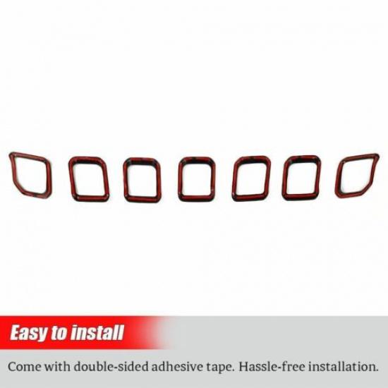 Front Center Grille Ert Cover Trim Decorative for Jeep Compass 21+Accessories