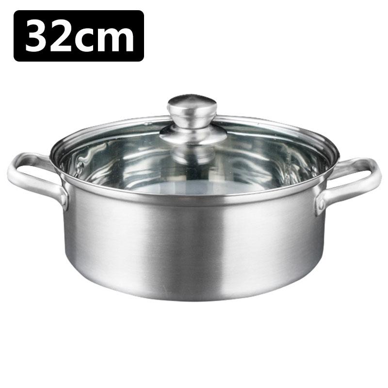 Chinesischer Hot Pot 304 Edelstahl Induktionskochfeld Gasherd Kompatibel Küchengeschirr Suppentopf Zweigeteilt