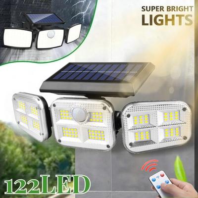 122LED/138LED/346LED Solar Light Motion Sensor Outdoor Waterproof Wall Lamp Security Lighting for Garden Yard Patio Pathway