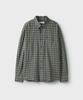 Yunionbeullu Semi Crop Check Shirt [Ash]