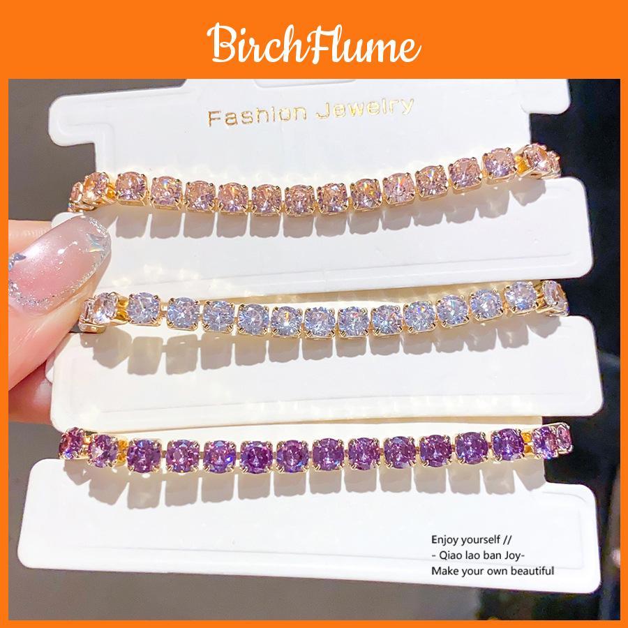 Geometric Square Zircon Crystal Bracelet For Women With Gold Plating Elegant Jewelry Gift For Her